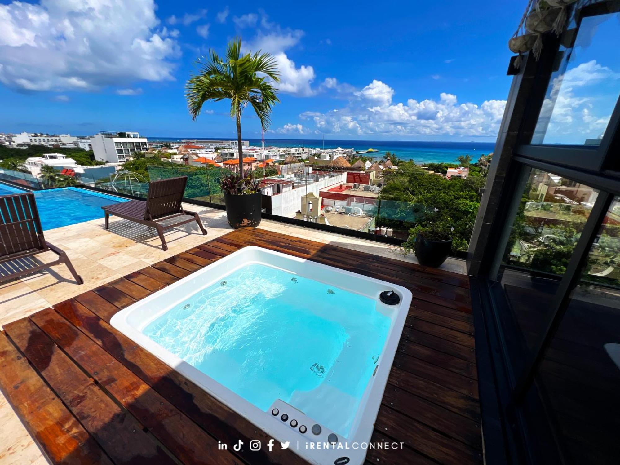 New P-2, Alberca, Sauna, Vista Al Mar Y 5ta Av Ir04 Apartamento Playa del Carmen